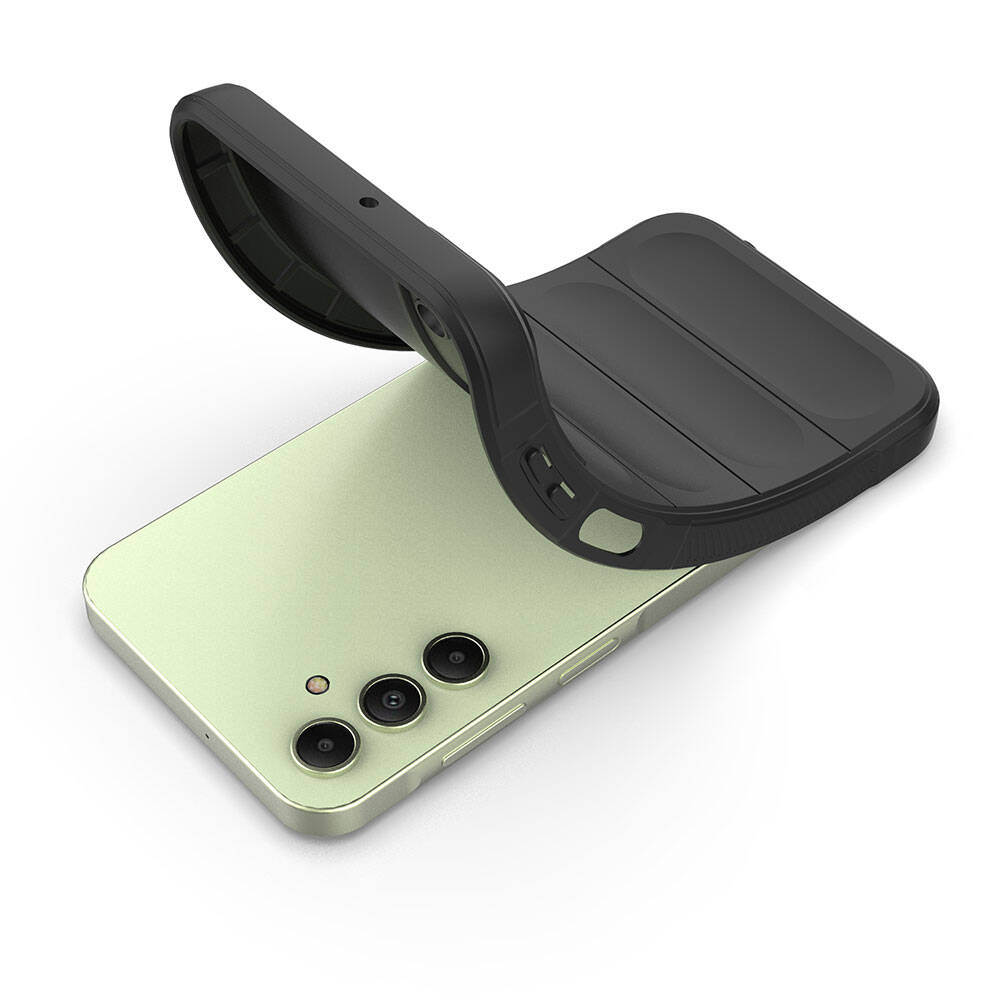 Galaxy A15 Kılıf Esnek TPU Oyuklu Arka Yüzey Tasarımlı Zore Etnik Silikon Kapak Siyah
