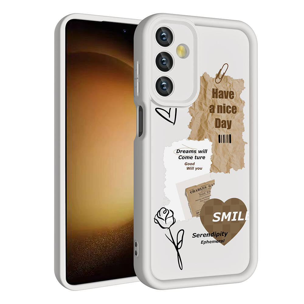 Galaxy A15 Kılıf Kamera Korumalı Baskılı Arka Yüzey Zore Klas Kapak Siyah