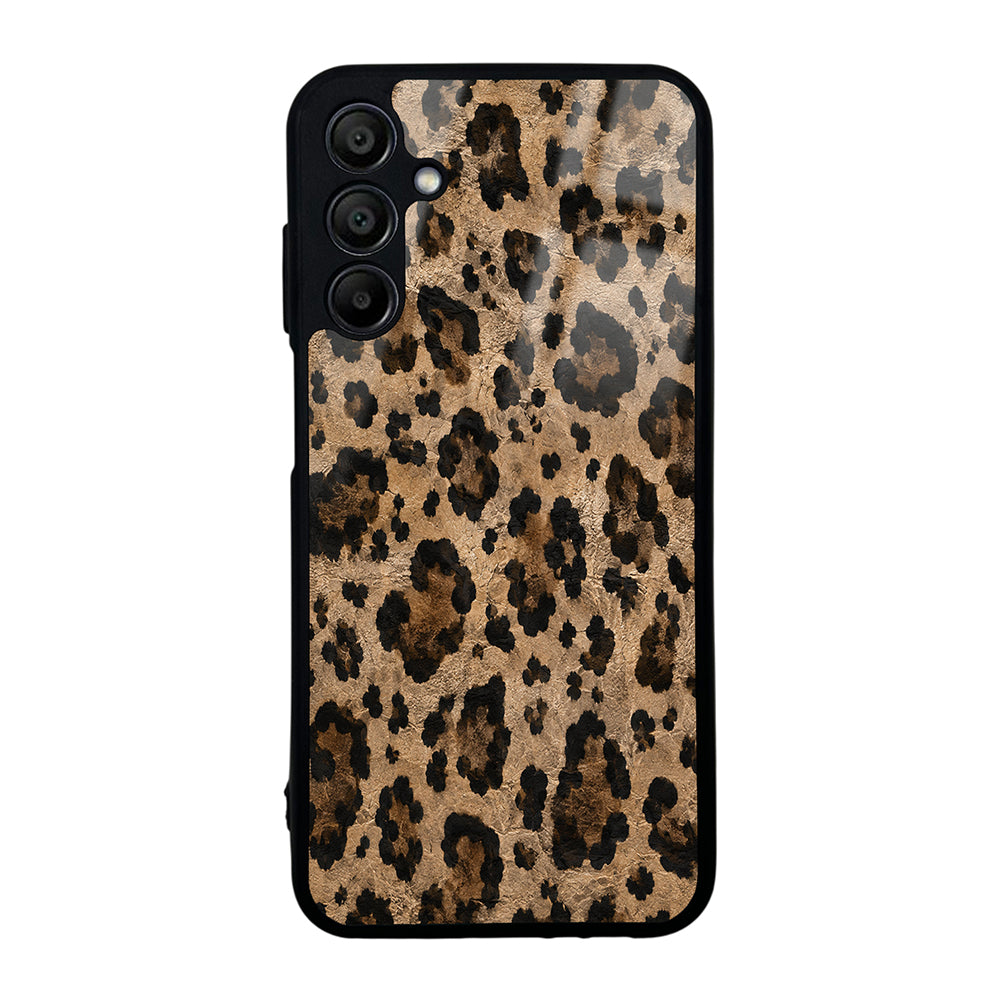 Galaxy A15 Kılıf Kamera Korumalı Desenli Zore Lusi Kapak Kahve Leopar