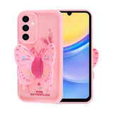Galaxy A15 Kılıf Kamera Korumalı Figür Tasarımlı Zore Kapya Kapak Pembe Açık