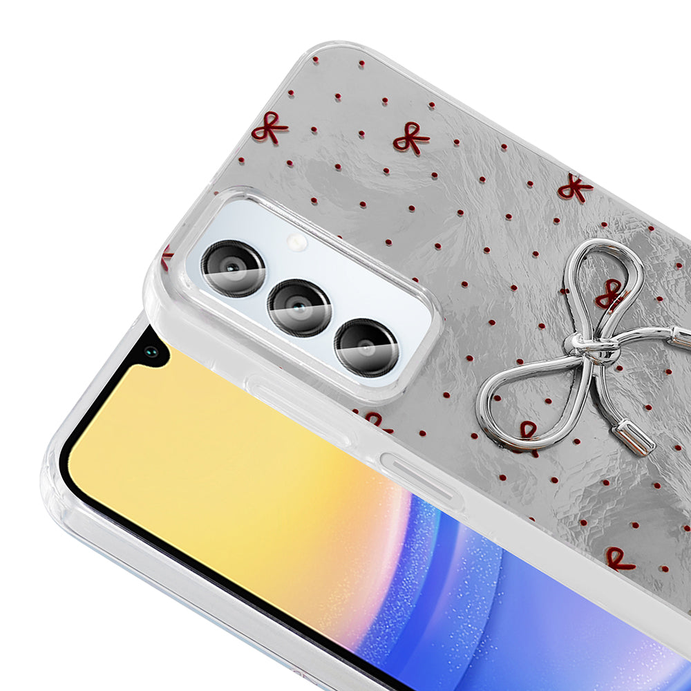 Galaxy A15 Kılıf Kamera Korumalı Figürlü Zore Ponti Silikon Kapak Açık Mavi