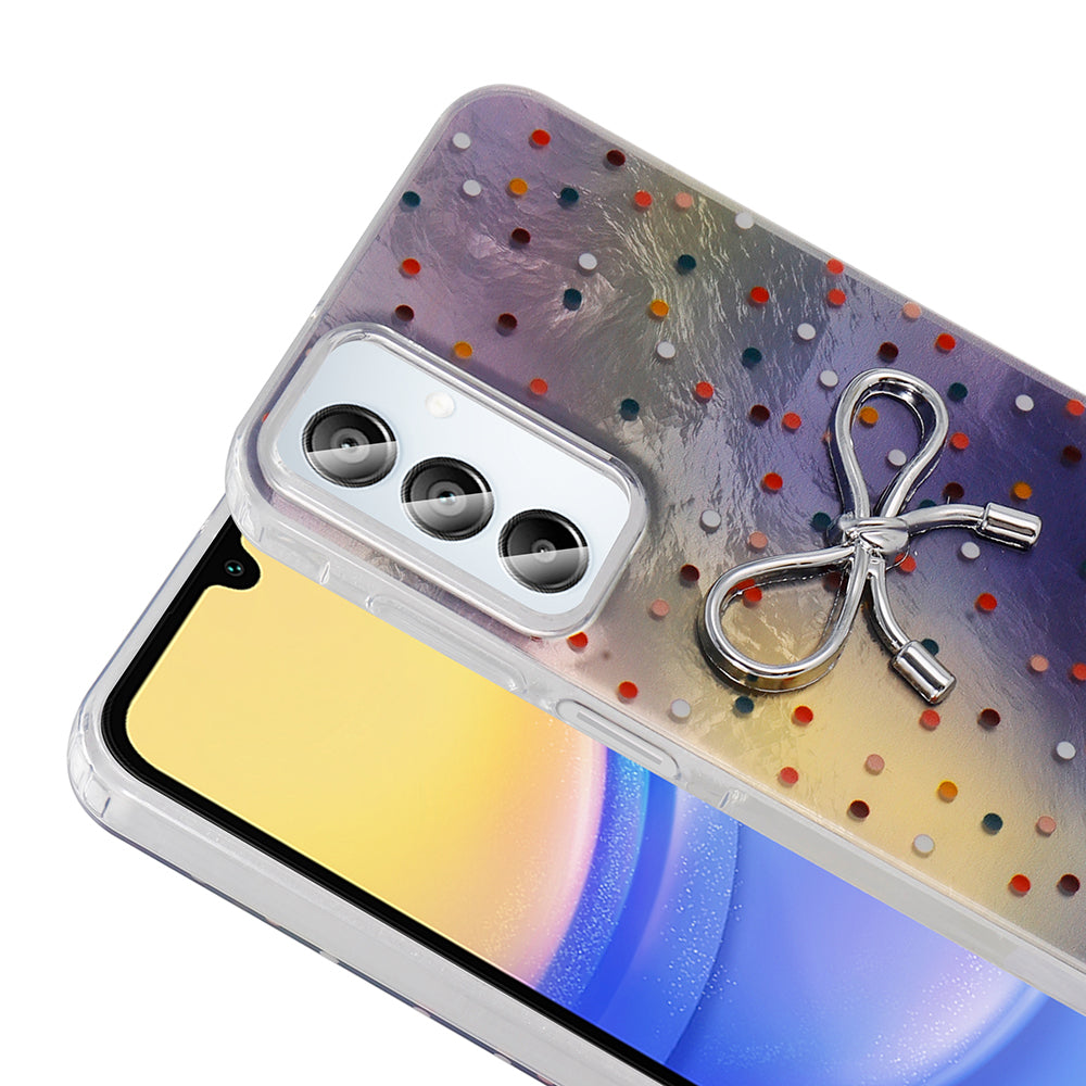 Galaxy A15 Kılıf Kamera Korumalı Figürlü Zore Ponti Silikon Kapak Açık Mavi