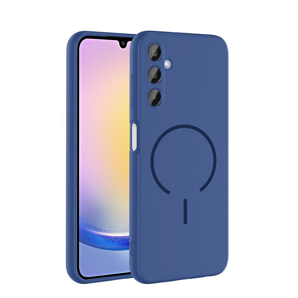 Galaxy A15 Kılıf M-safe Şarj Özellikli Zore Meta Kapak Lacivert