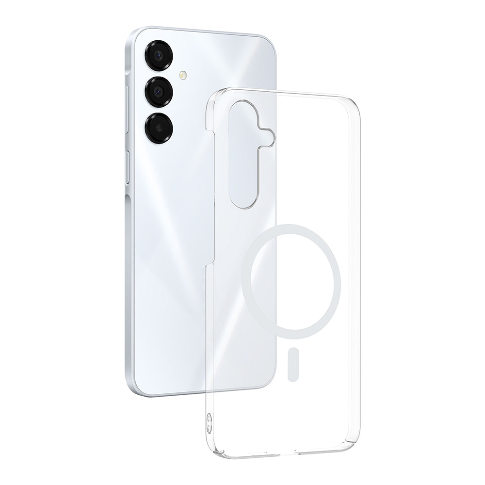 Galaxy A16 Kamera Korumalı M-Safe Şarj Özellikli Şeffaf Zore London Sert PC Kapak Şeffaf