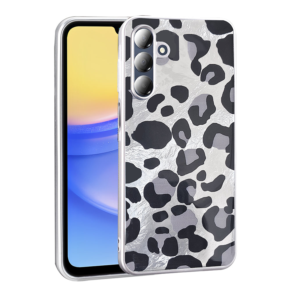 Galaxy A16 Kılıf Desenli Zore Mep Kapak Gri Leopar