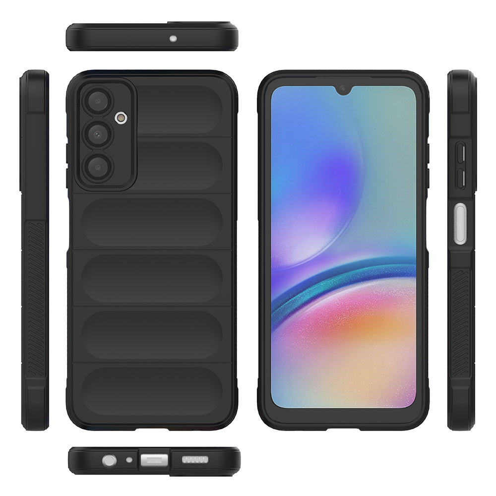 Galaxy A16 Kılıf Esnek TPU Oyuklu Arka Yüzey Tasarımlı Zore Etnik Silikon Kapak Siyah