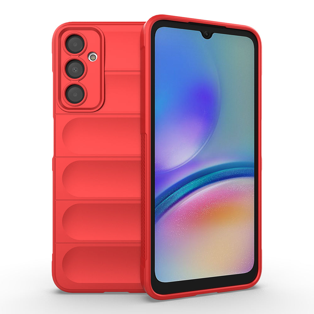 Galaxy A16 Kılıf Esnek TPU Oyuklu Arka Yüzey Tasarımlı Zore Etnik Silikon Kapak Kırmızı