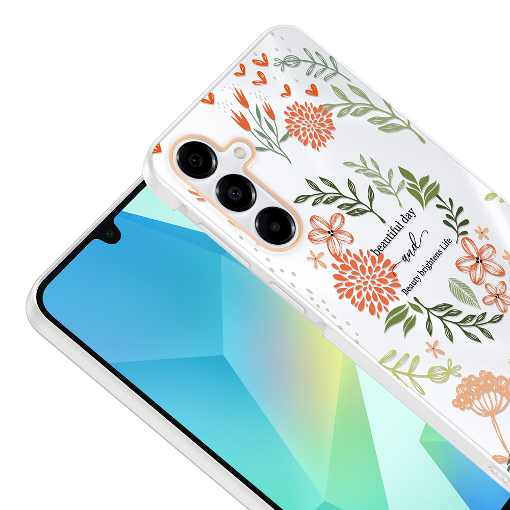 Galaxy A16 Kılıf Kamera Korumalı Desenli Zore Klip Kapak Beautiful