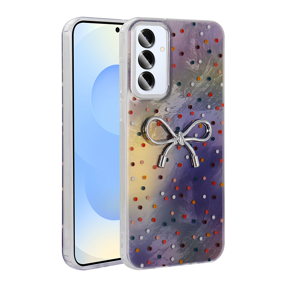 Galaxy A16 Kılıf Kamera Korumalı Figürlü Zore Ponti Silikon Kapak Açık Mavi