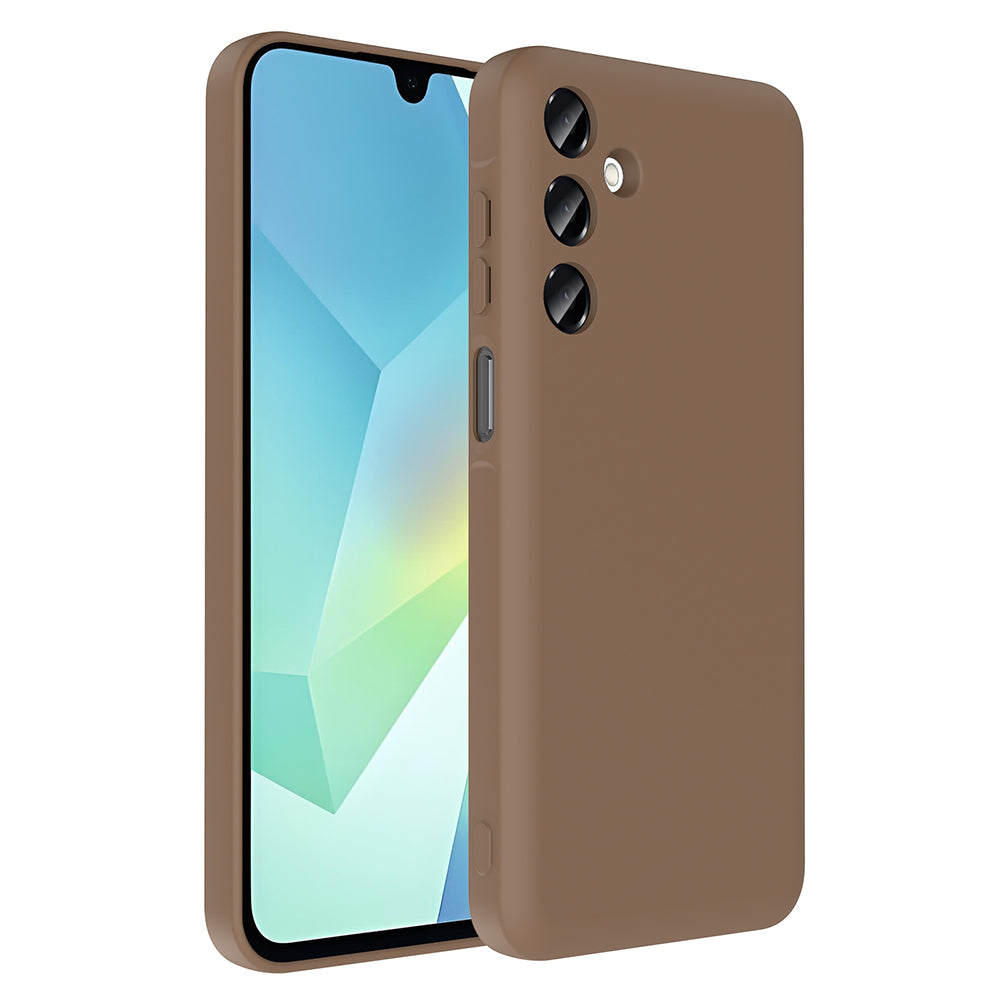 Galaxy A16 Kılıf Kamera Korumalı Kartlık Hazneli Zore Vitra Kapak Kahverengi