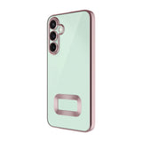 Galaxy A16 Kılıf Kamera Korumalı Logo Gösteren Zore Omega Kapak Mavi