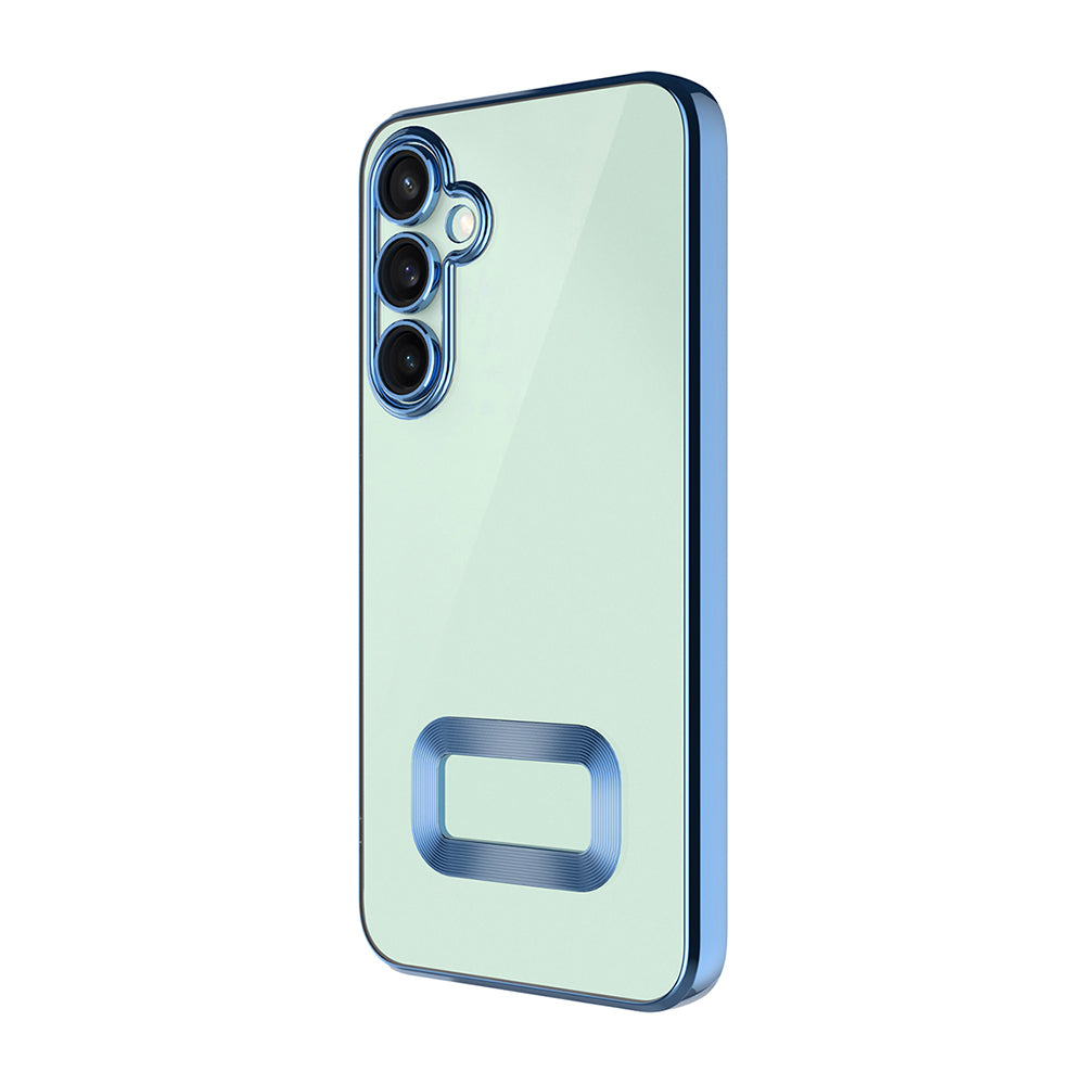 Galaxy A16 Kılıf Kamera Korumalı Logo Gösteren Zore Omega Kapak Gümüş