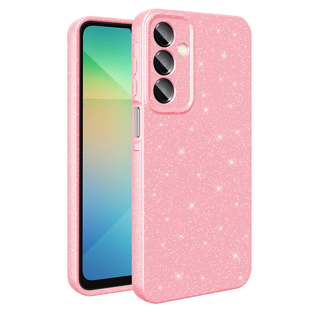 Galaxy A16 Kılıf Kamera Korumalı Simli Lüks Zore Koton Kapak Gümüş