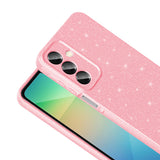 Galaxy A16 Kılıf Kamera Korumalı Simli Lüks Zore Koton Kapak Açık Pembe