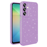 Galaxy A16 Kılıf Kamera Korumalı Simli Lüks Zore Koton Kapak Lila