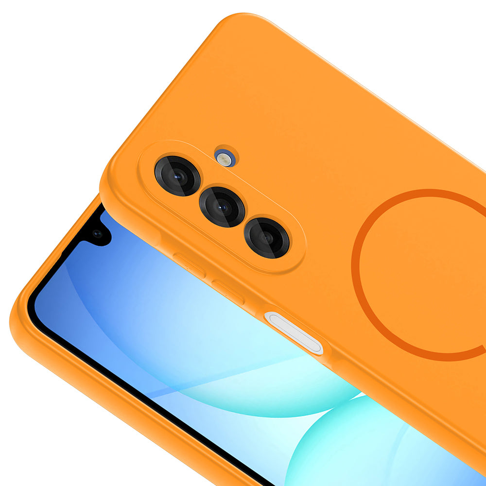 Galaxy A16 Kılıf M-safe Şarj Özellikli Meta Kapak Kahverengi