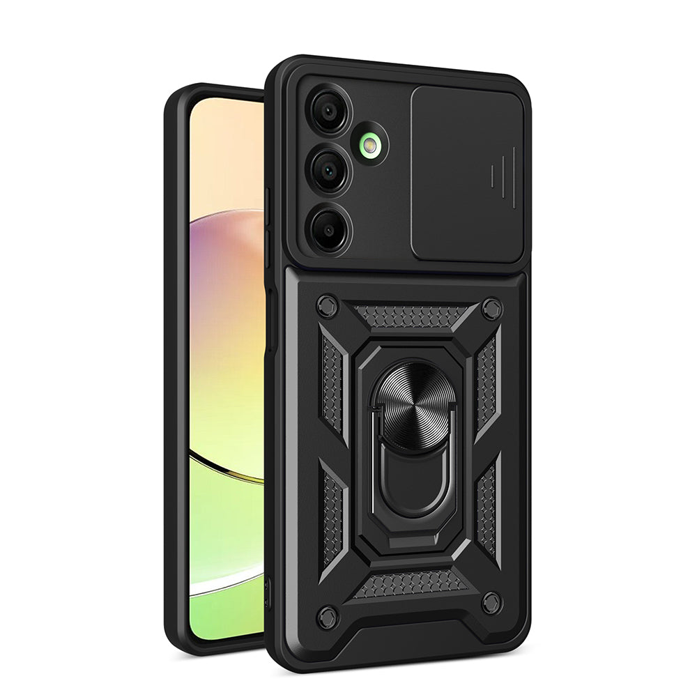 Galaxy A16 Kılıf Magnetik Standlı Kamera Korumalı Zore Sürgülü Vega Kapak Mavi