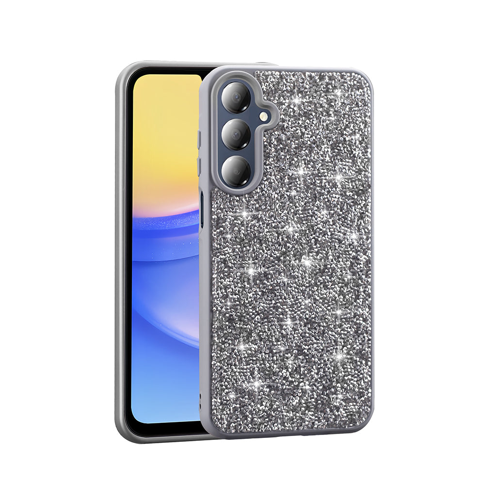 Galaxy A16 Kılıf Parlak Taşlı Tasarım Zore Pırlanta Kapak Siyah