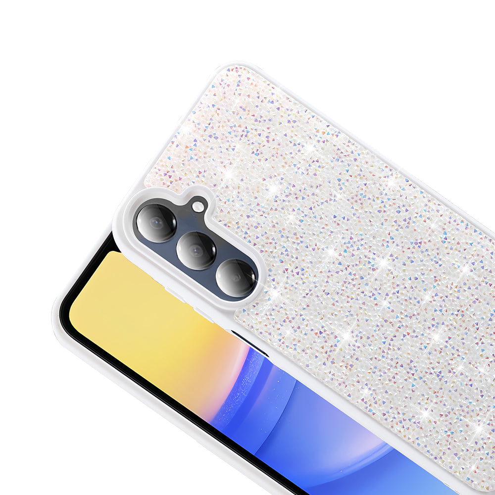 Galaxy A16 Kılıf Parlak Taşlı Tasarım Zore Pırlanta Kapak Gold