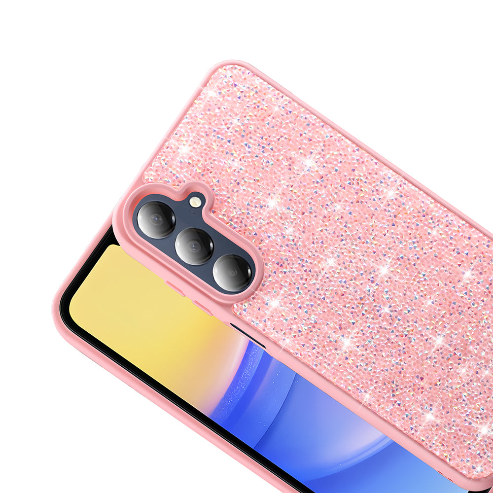 Galaxy A16 Kılıf Parlak Taşlı Tasarım Zore Pırlanta Kapak Siyah