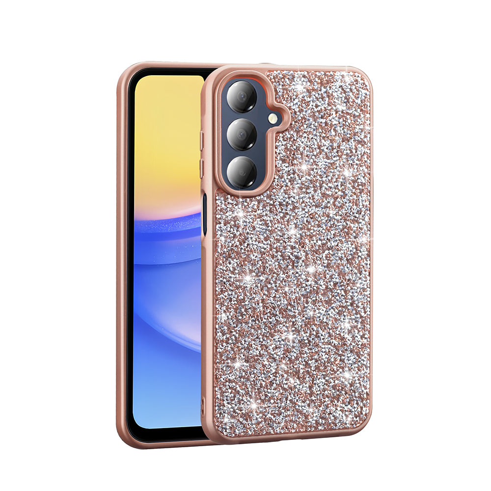 Galaxy A16 Kılıf Parlak Taşlı Tasarım Zore Pırlanta Kapak Gold