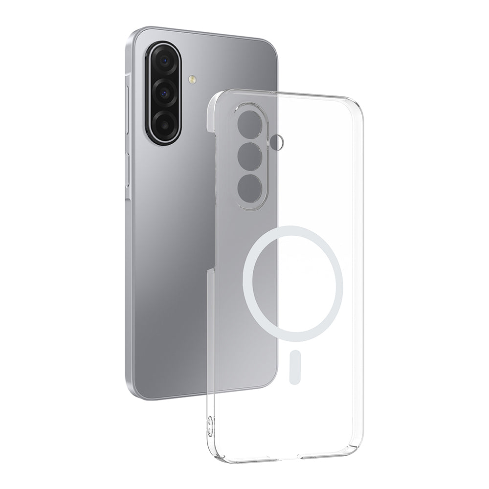 Galaxy A17 Kamera Korumalı M-Safe Şarj Özellikli Şeffaf Zore London Sert PC Kapak Şeffaf