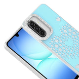 Galaxy A17 Kılıf Damla Taşlı Zore Rivas Sert PC Kapak Mavi