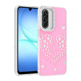 Galaxy A17 Kılıf Damla Taşlı Zore Rivas Sert PC Kapak Pembe