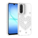 Galaxy A17 Kılıf Damla Taşlı Zore Rivas Sert PC Kapak Beyaz
