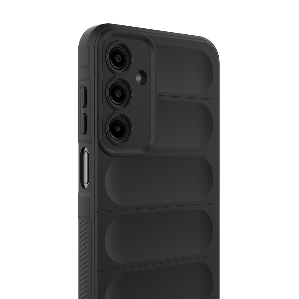 Galaxy A17 Kılıf Esnek TPU Oyuklu Arka Yüzey Tasarımlı Zore Etnik Silikon Kapak Siyah