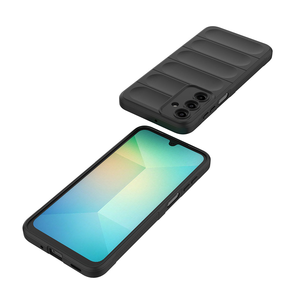 Galaxy A17 Kılıf Esnek TPU Oyuklu Arka Yüzey Tasarımlı Zore Etnik Silikon Kapak Siyah