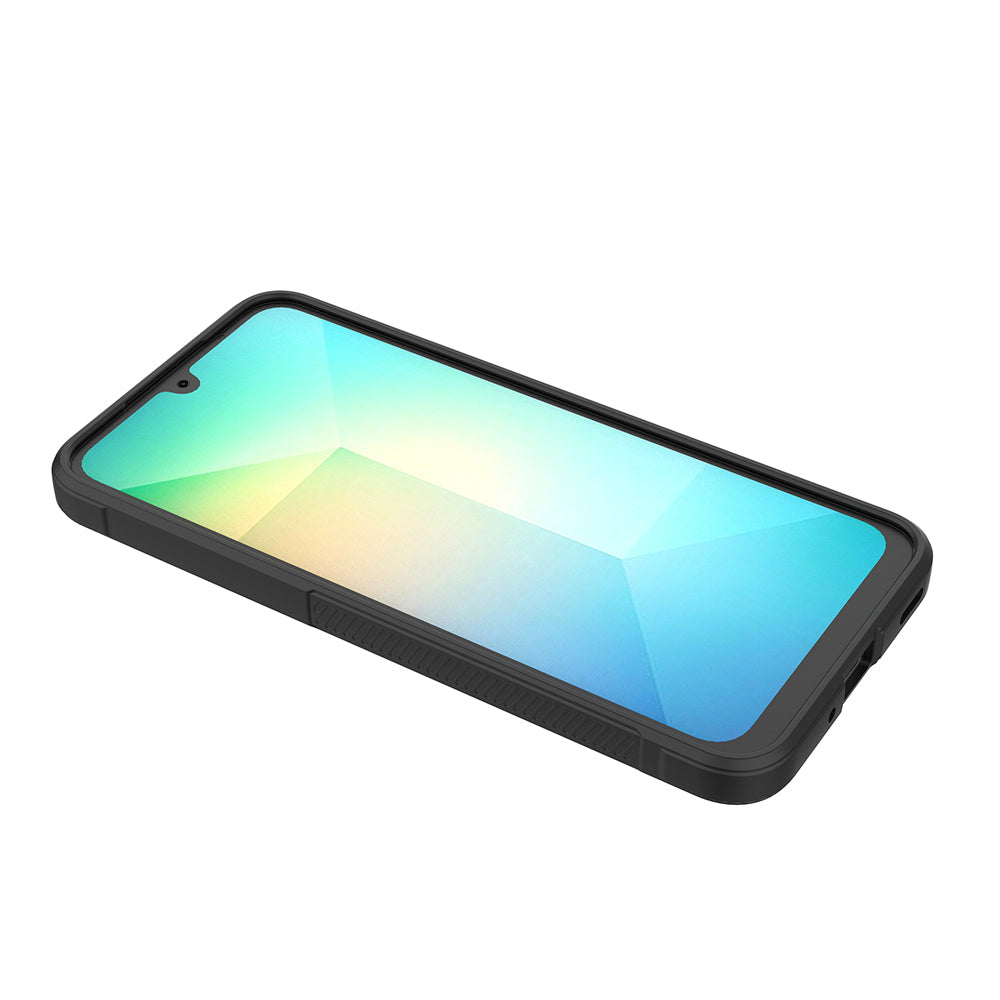 Galaxy A17 Kılıf Esnek TPU Oyuklu Arka Yüzey Tasarımlı Zore Etnik Silikon Kapak Siyah