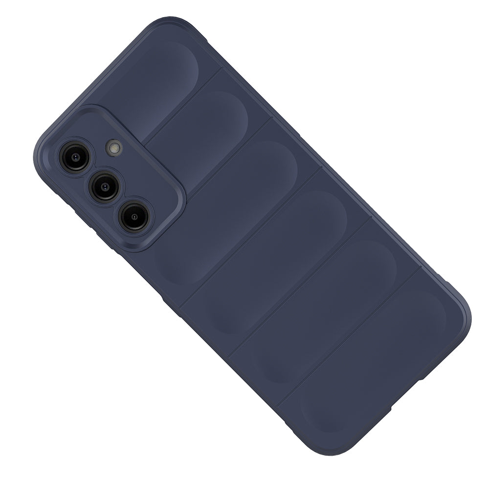 Galaxy A17 Kılıf Esnek TPU Oyuklu Arka Yüzey Tasarımlı Zore Etnik Silikon Kapak Lacivert