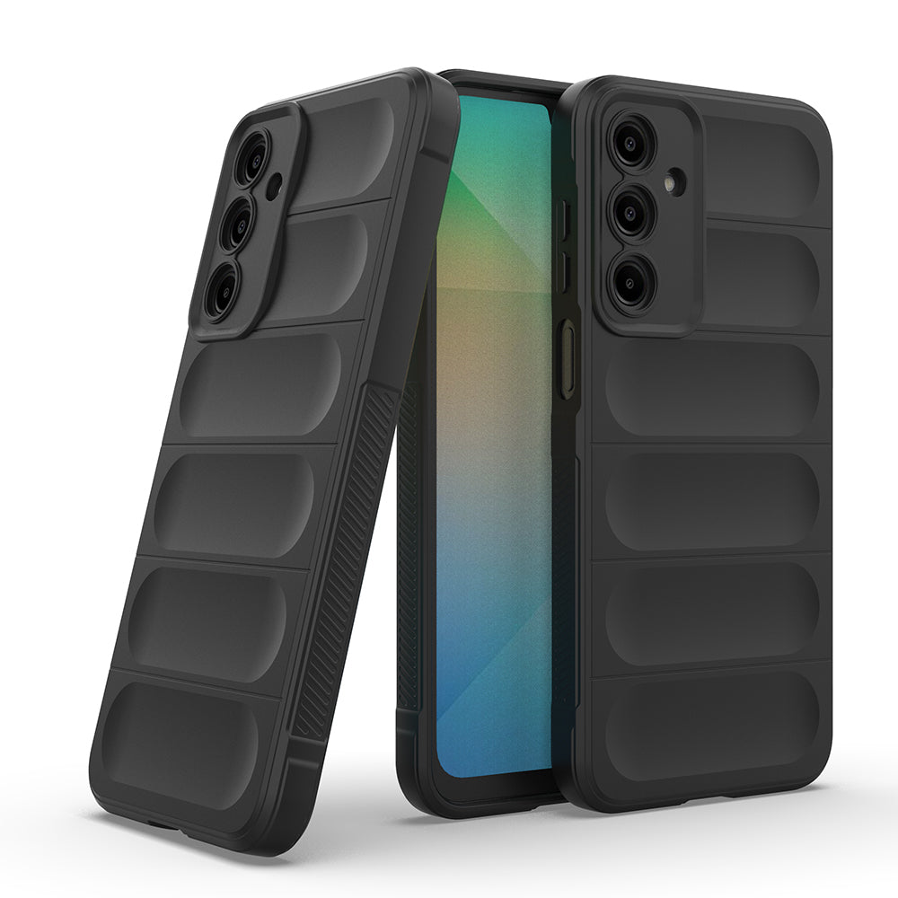 Galaxy A17 Kılıf Esnek TPU Oyuklu Arka Yüzey Tasarımlı Zore Etnik Silikon Kapak Siyah