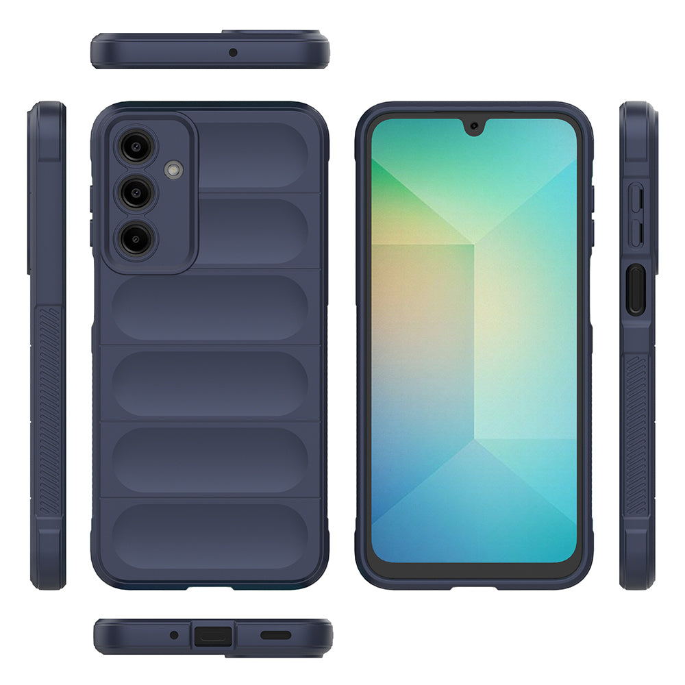 Galaxy A17 Kılıf Esnek TPU Oyuklu Arka Yüzey Tasarımlı Zore Etnik Silikon Kapak Koyu Yeşil
