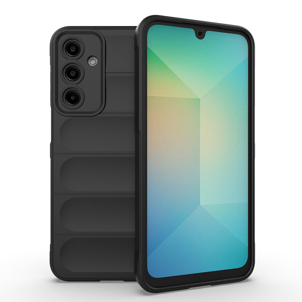 Galaxy A17 Kılıf Esnek TPU Oyuklu Arka Yüzey Tasarımlı Zore Etnik Silikon Kapak Siyah
