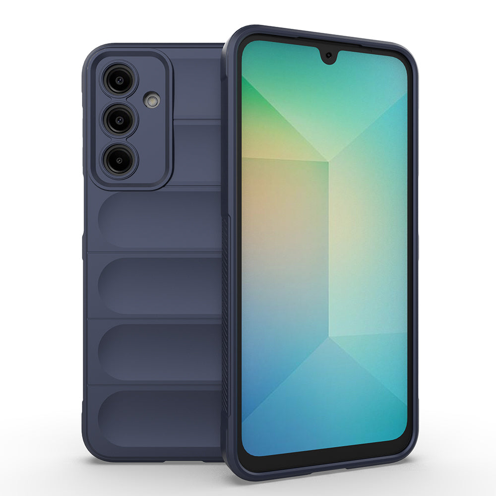 Galaxy A17 Kılıf Esnek TPU Oyuklu Arka Yüzey Tasarımlı Zore Etnik Silikon Kapak Lacivert