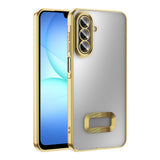 Galaxy A17 Kılıf Kamera Korumalı Logo Gösteren Zore Omega Kapak Siyah