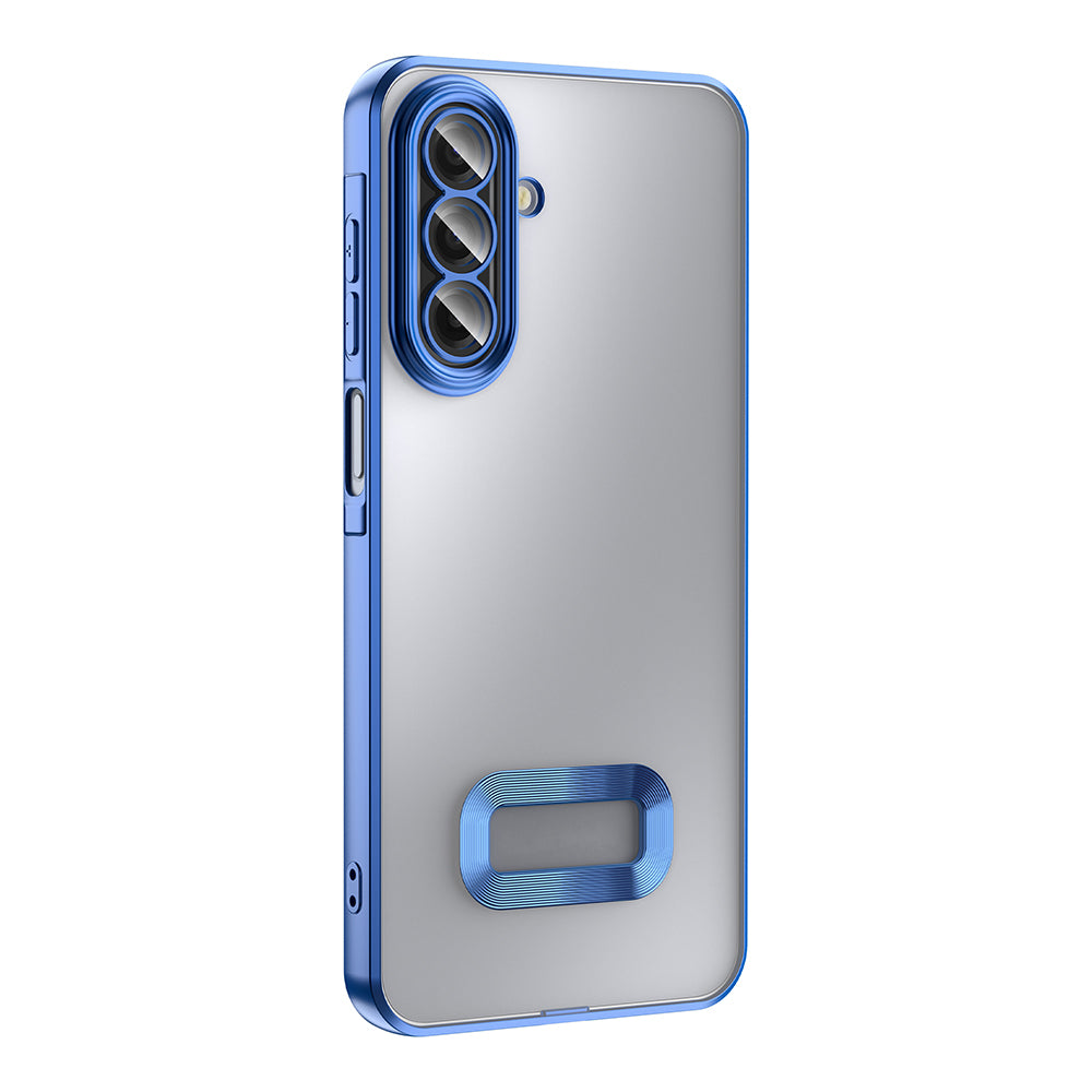 Galaxy A17 Kılıf Kamera Korumalı Logo Gösteren Zore Omega Kapak Siyah