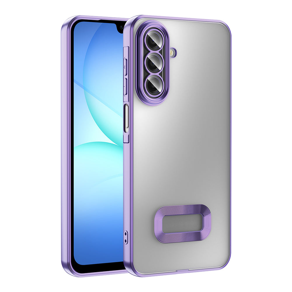 Galaxy A17 Kılıf Kamera Korumalı Logo Gösteren Zore Omega Kapak Lila