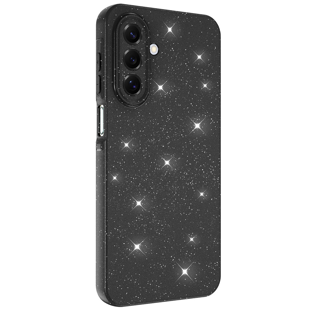 Galaxy A17 Kılıf Kamera Korumalı Simli Lüks Zore Koton Kapak Siyah