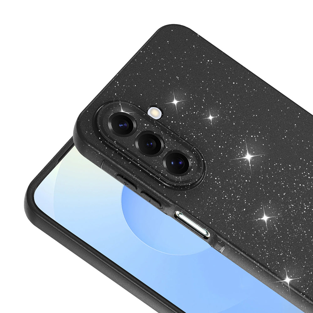 Galaxy A17 Kılıf Kamera Korumalı Simli Lüks Zore Koton Kapak Açık Pembe