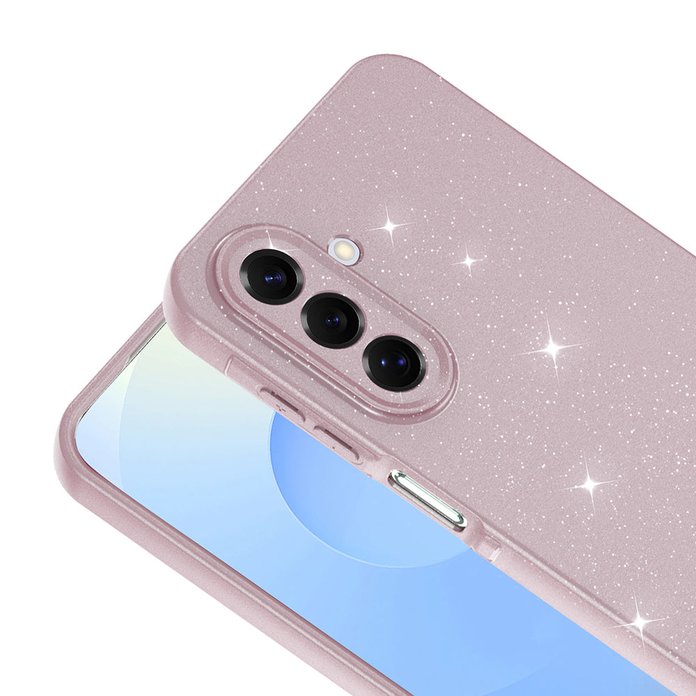 Galaxy A17 Kılıf Kamera Korumalı Simli Lüks Zore Koton Kapak Beyaz