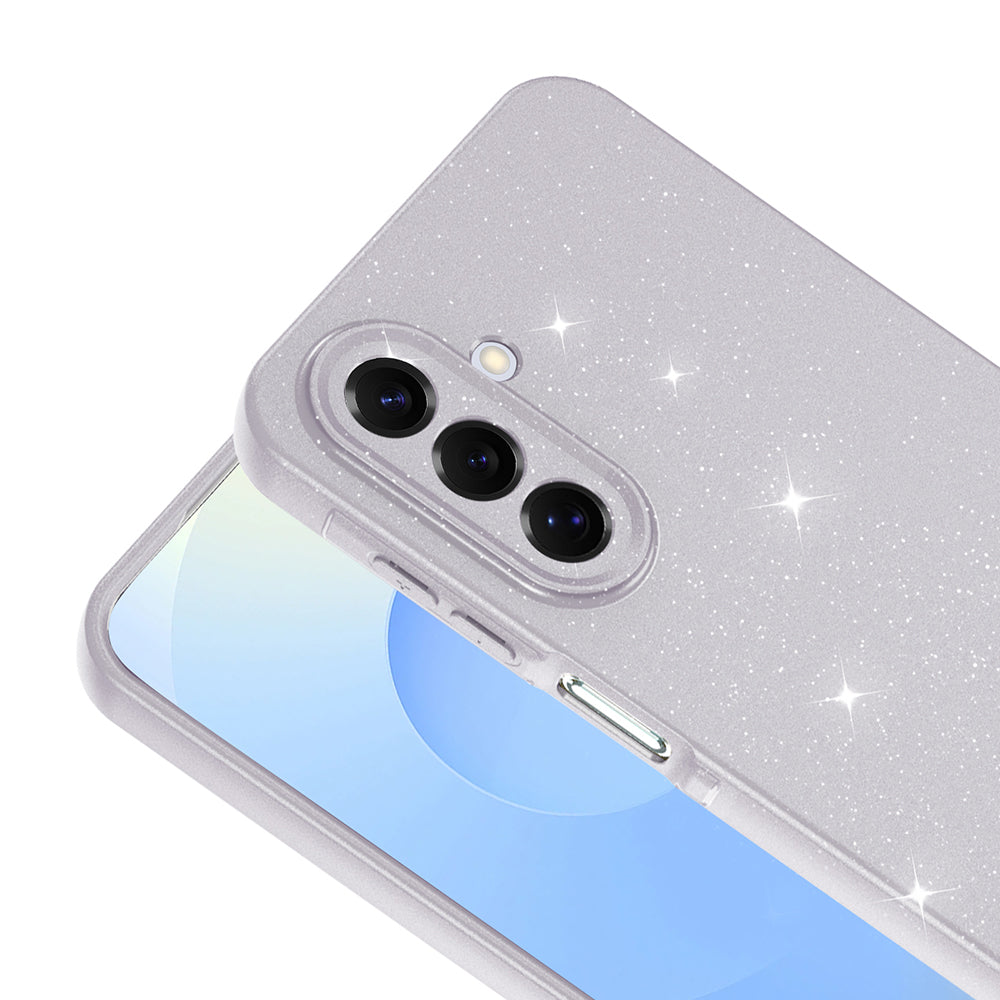 Galaxy A17 Kılıf Kamera Korumalı Simli Lüks Zore Koton Kapak Açık Pembe