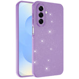 Galaxy A17 Kılıf Kamera Korumalı Simli Lüks Zore Koton Kapak Mor