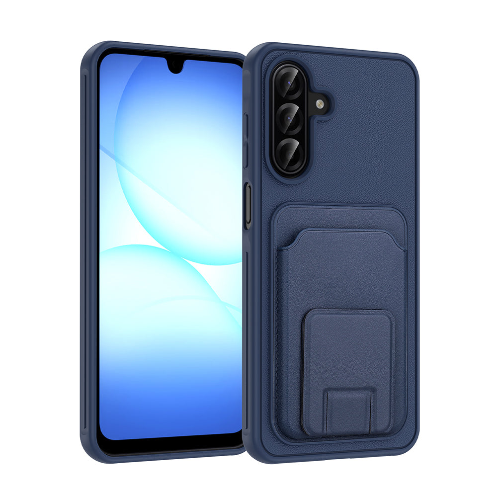 Galaxy A17 Kılıf Kartlıklı TPU Bikart Kapak Koyu Yeşil