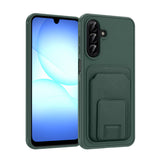 Galaxy A17 Kılıf Kartlıklı TPU Bikart Kapak Koyu Yeşil