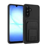 Galaxy A17 Kılıf Kartlıklı TPU Bikart Kapak Siyah
