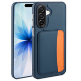 Galaxy A17 Kılıf Kartlıklı Zore X-Kart Silikon Kapak Lacivert
