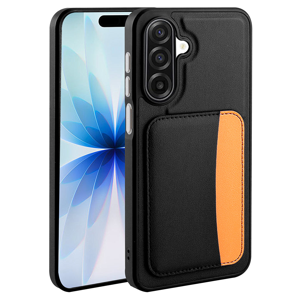 Galaxy A17 Kılıf Kartlıklı Zore X-Kart Silikon Kapak Siyah